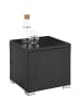 tectake Rattan-Doppelliege mit Tisch, mit abnehmbaren Kopfpolstern