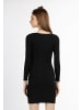 myMo ROCKS Damen Kleid Aus Rippstrick in Schwarz