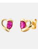 Diamant L'éternel Ohrringe aus 585 Gelbgold mit Rubin