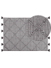 Beliani Kurzflor TUZLA in Braun - (W) 140 x (H) 3 x (L) 200 cm
