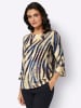 creation L 3/4-Arm-Shirt in beige-marine-bedruckt