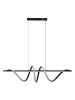 Mauro Ferretti Schwarzer LED-Kronleuchter aus Metall mit 3 Leuchten, 101 x 25 x 30 x 150 cm