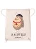 Mr. & Mrs. Panda Gymnastiktasche Eule Frankreich mit Spruch in Creme