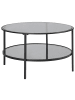 Beliani Couchtisch TELLAKA in Schwarz/Transparent - (W) 80 x (H) 45 x (L) 80 cm