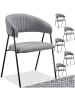 tectake Armlehnstuhl mit Steppmuster, Webstoff, gepolstert, 60 x 58 x 85 cm