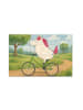 Mr. & Mrs. Panda Puzzle Einhorn Radfahrer Design ohne Spruch in Weiß