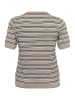 KAFFE curve Strickpullover KClizzy in Elephant Mel.-Black/Chalk