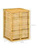 HOMCOM Wäschekorb-44L x 37B x 62,5H cm-Naturholz