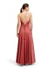 Vera Mont Abendkleid mit Wasserfallausschnitt in Bright Rust
