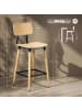 HOMCOM Barhocker in Dunkelbraun 41,5L x 41,5B x 82H cm