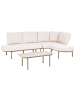 Beliani 2-tlg Sitzgruppe POLLINA in Braun/Beige