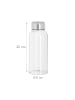 relaxdays 2 x Glas-Trinkflasche Transparent/ Schwarz - 360 ml