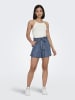 ONLY Shorts Bermudas Jeans-Shorts Seitentaschen Gürtel in Blau-3