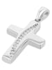 Adeliás Damen Anhänger – Kreuz Kreuzanhänger aus 925 Silber in silber