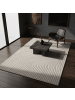 KADIMA DESIGN Teppich Outdoor ENGADIN Bogenmuster Terrasse Schlafzimmer in Creme