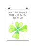 Mr. & Mrs. Panda Poster Blume Kleeblatt Motiv mit Spruch in Weiß