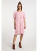 VIRITA Women Kurzarmkleid in Pink Wollweiss