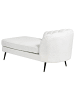 Beliani Chaiselongue ALLIER in Weiß/Schwarz - (W) 150 x (H) 75 x (L) 76 cm