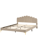 Beliani 2-tlg Doppelbett SAUVIAN in Beige/Gold
