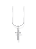 Thomas Sabo Kette Kreuz Pavé in silber, weiß