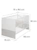 roba Kombi-Kinderbett Julia höhenverstellbar 70 x 140 cm - Weiß