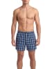 normani 3 Stück Herren Web Boxershorts in Blau/Schwarz