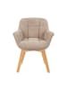 DUBI Möbel 2er-Set: Drehstuhl Mika-Ava in Beige - (B)65 x (H)81 x  (T)66 cm