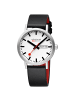 Mondaine Herrenuhr Quarz Classic Day-Date 40 mm Weiß / Schwarz / Silber