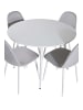 ebuy24 Essgruppe Plaza 1 (5-teilig) Weiß 100 x 100 cm