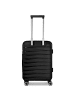 Franky London 4 Rollen Kabinentrolley S 55 cm mit Dehnfalte black