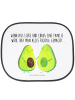 Mr. & Mrs. Panda Auto Sonnenschutzblende Avocado Pärchen mit Spruch in Weiß
