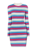 myMo Damen Strickkleid in Wollweiss Mehrfarbig