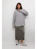 Kaffe Langarm - Hemd KAmackie in Grey/White stripe