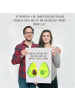 Mr. & Mrs. Panda Poster Avocado Pärchen mit Spruch in Grau Pastell