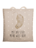 Mr. & Mrs. Panda Tasche Otter Kopfüber mit Spruch in Grau Pastell