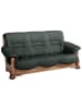 58 aufm Kessel SOFA 3-Sitzer Katlin Bezug Echtleder Eiche rustikal P43 / dunkelgrün