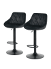 home24 Barstuhl Bromfield II (2er-Set) in Schwarz