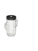 relaxdays 8 x Trinkglas "Kaktus" in Transparent/ Schwarz - 500 ml