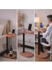 relaxdays Beistelltisch in Natur/ Schwarz - (B)40 x (H)45-82 x (T)22 cm
