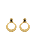 Luxenter Ohrringe  mit Onyx, 18 Karat Gold-Finish – Noraf