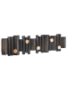 Beliani Wandgarderobe ZILLAH in Schwarz/Gold - (W) 82 x (H) 21 x (L) 9 cm