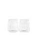 Almina 2er-Set Gläser "Luana Corta" - 350 ml im Relief-Design in Transparent
