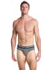 Jockey Slips Cotton Stretch 3 Stück in Grau/Schwarz