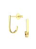 Alexander York Creolen halboffen in Gold aus 925 Sterling Silber, 2-tlg. in gold