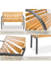 tectake Gartenbank - Michaela 2-Sitzer aus Holz - Wetterfest & Robust