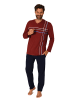 NORMANN Schlafanzug langarm Pyjama - 84603 in rot