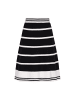 DreiMaster Maritim Women Skirt in black white stripe