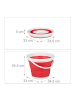 relaxdays 2x Falteimer in Rot - 10 l