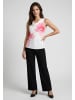 Usha Women Top in offwhite pink