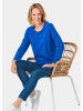 GOLDNER Kurzgröße:  T-Shirt mit Rundhals in royalblau